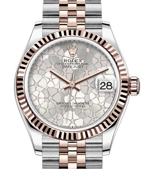 rolex rose dial|Rolex floral motif.